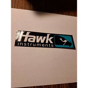 Vintage 70s Hawk Instruments Decal Sticker Car Race Car Hot Rod Rat Rod Classic